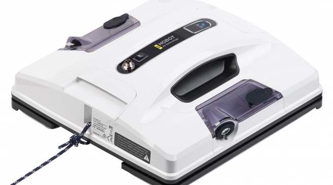 Sichler Fensterputz-Roboter Hobot-25 mit zwei Tanks.