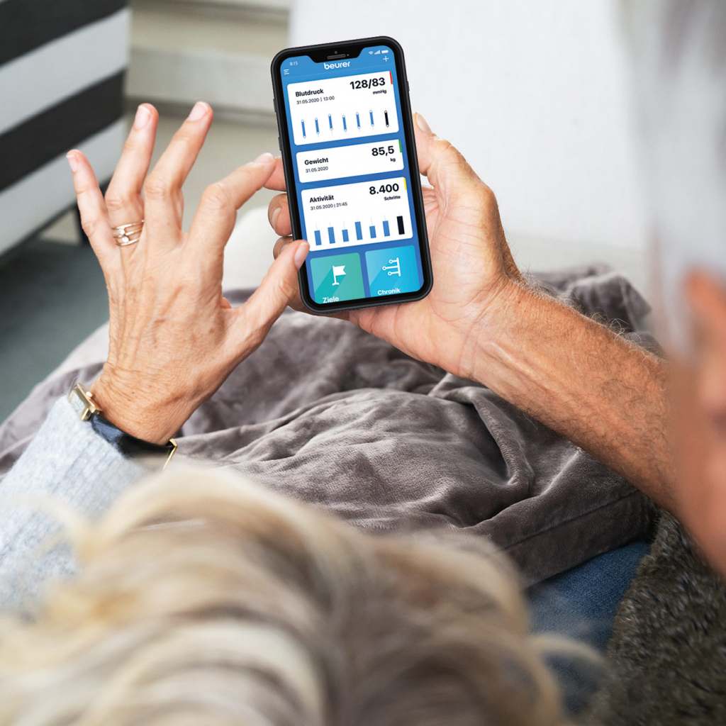 Die neue App für ganzheitliches Gesundheitsmanagement: „beurer HealthManager Pro“.