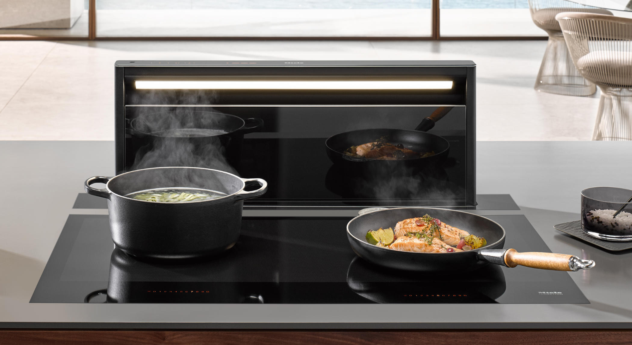Miele DowndraftHaube Black Levantar
