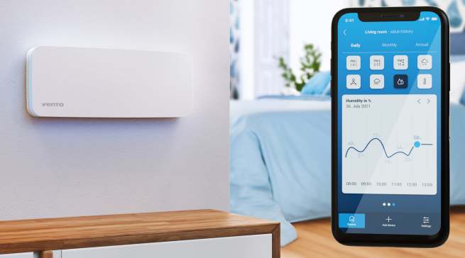 Venta Luftqualitätsmesser AirSense mit WLAN-Anbindung.