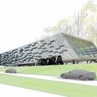 Multifunktional nutzbar: Das geplante Messe- und Ausstellungsgebäude von Bora.