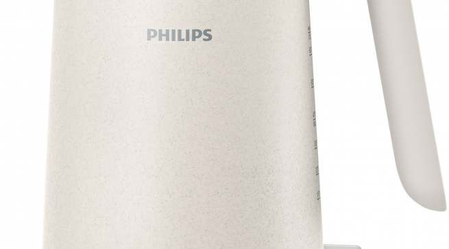 Philips Wasserkocher Conscious Collection mit recyceltem Kunststoff.