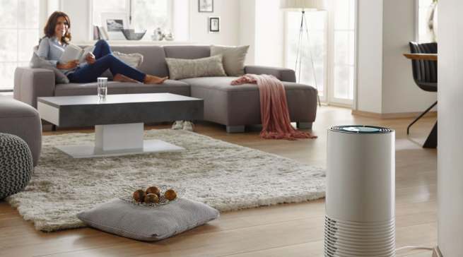 Als runde Säule integriert sich der Soehnle Airfresh Clean Connect 500 leicht in jede Umgebung.