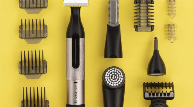 Remington Hybridgroomer Omniblade HG5000 mit 4 Aufsteckkämmen.