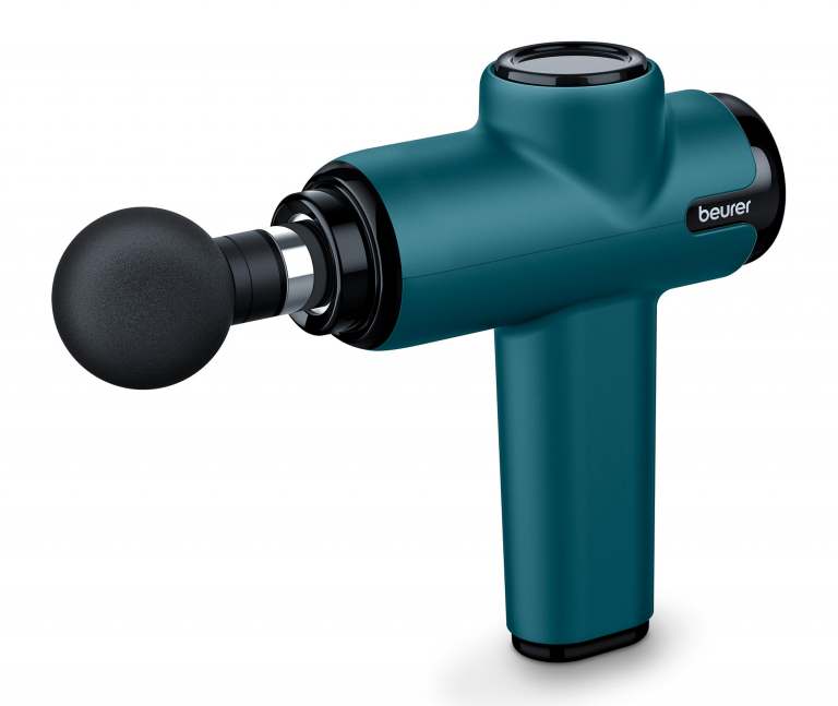 Die neue Massage Gun von beurer für punktgenaue und  wirkungsvolle Muskelregeneration