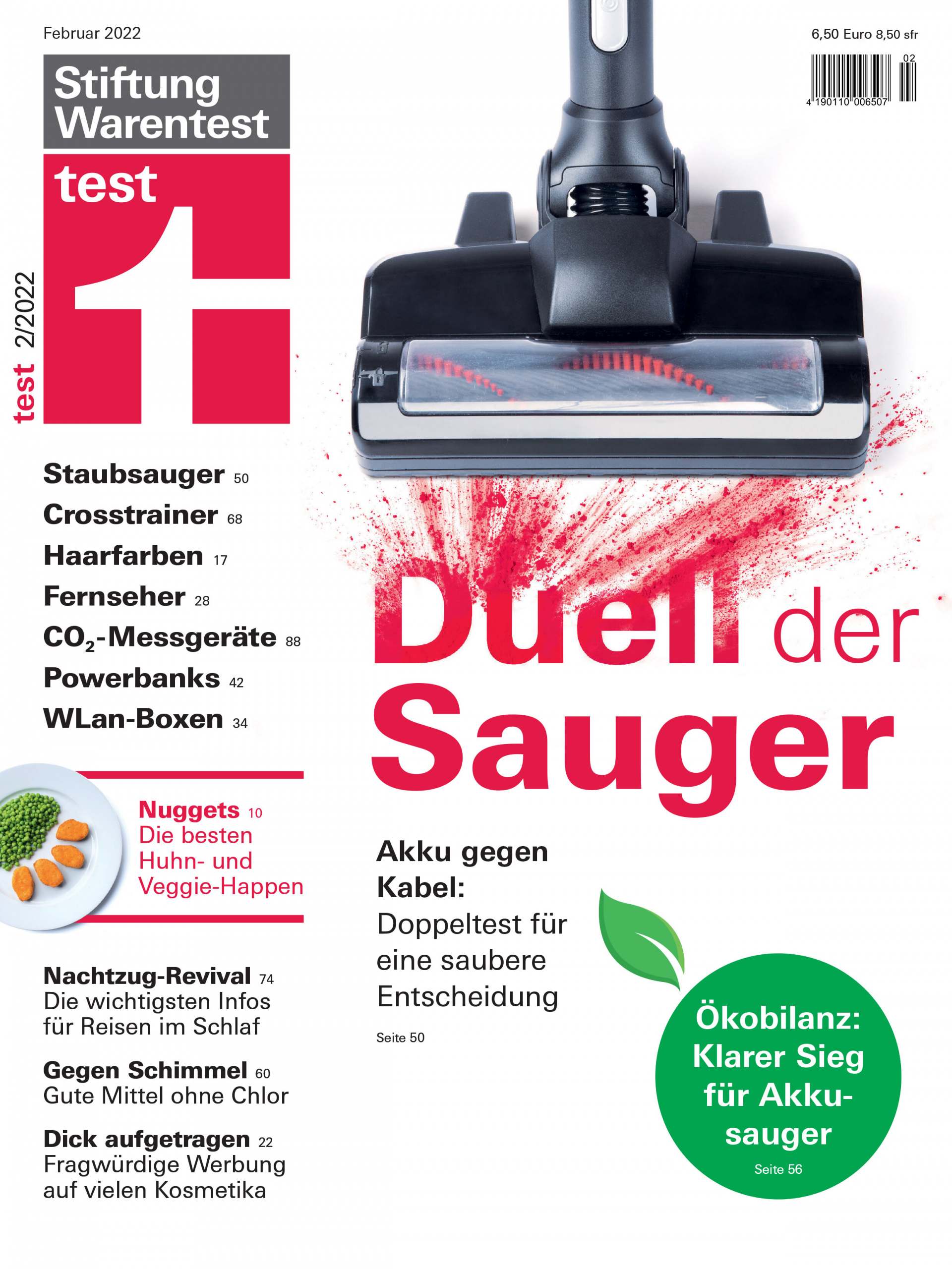 Cover Stiftung Warentest 02/2022: Duell der Sauger
