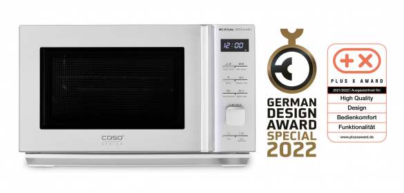 CASO CUBE Mikrowellen mit höchster Auszeichnungen durch German Design Award Special 2022 und Plus X-Award