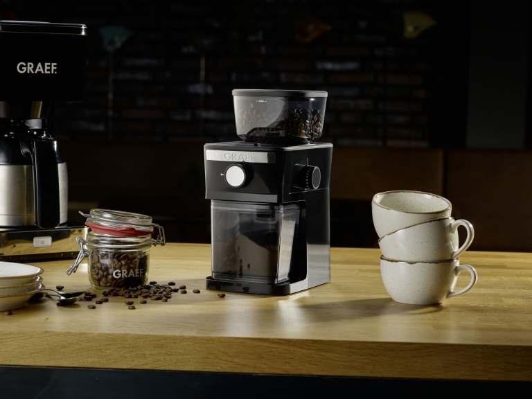 GRAEF Kaffeemühle CM252 – Zuwachs in der GRAEF CoffeeKitchen: Die Kaffeemühle CM252 mahlt aromaschonend und besonders leise