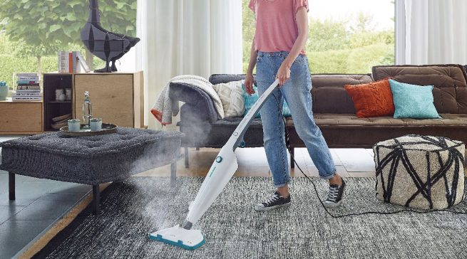 Leifheit Dampfreiniger CleanTenso Power mit stufenloser Dampfeinstellung.
