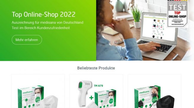 Medisana führt einen „Top Online-Shop“.
