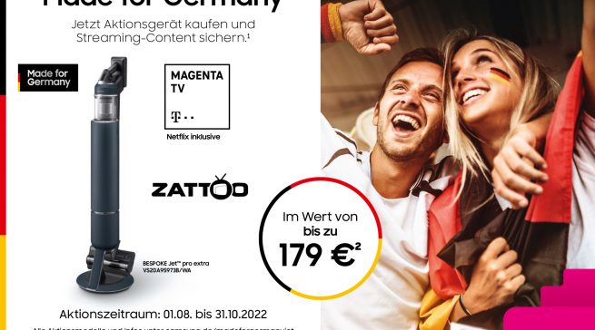 Samsung Staubsauger kaufen und Streaming-Content sichern.