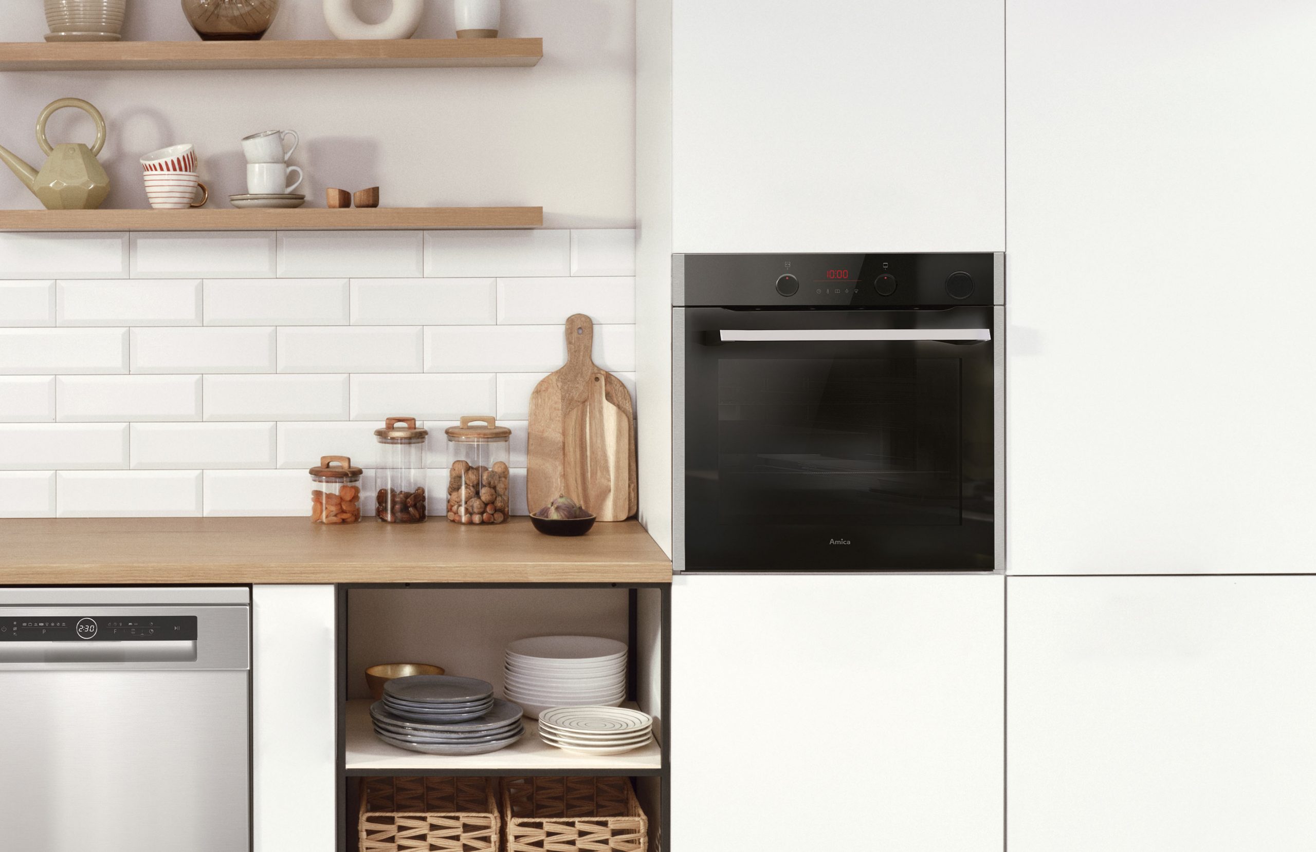 Die Kombidampfgarer von Amica sind mit 77 Liter Fassungsvermögen echte XXL-Großraumbacköfen.