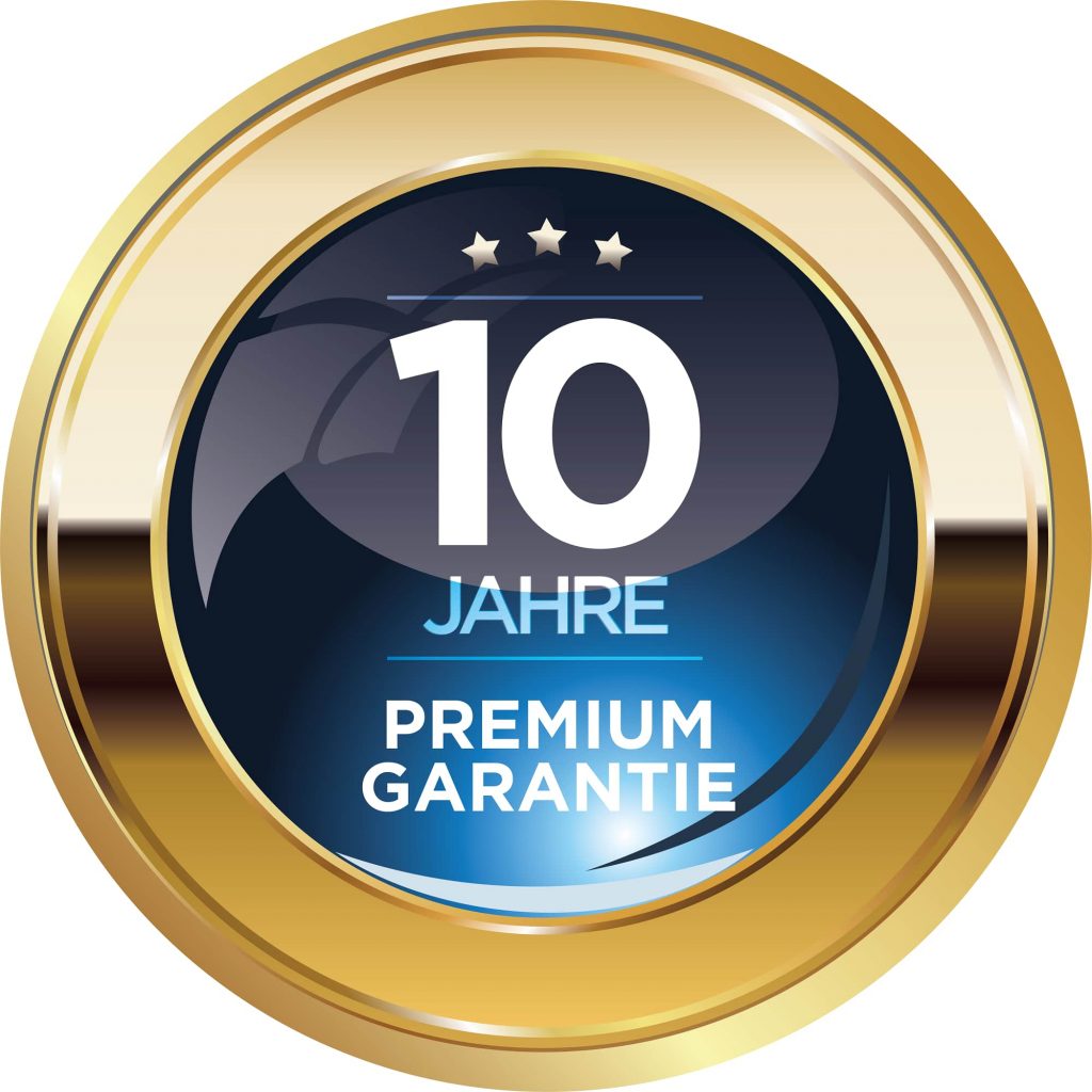 Setzt neue Maßstäbe: Die 10-Jahres-Vollgarantie.