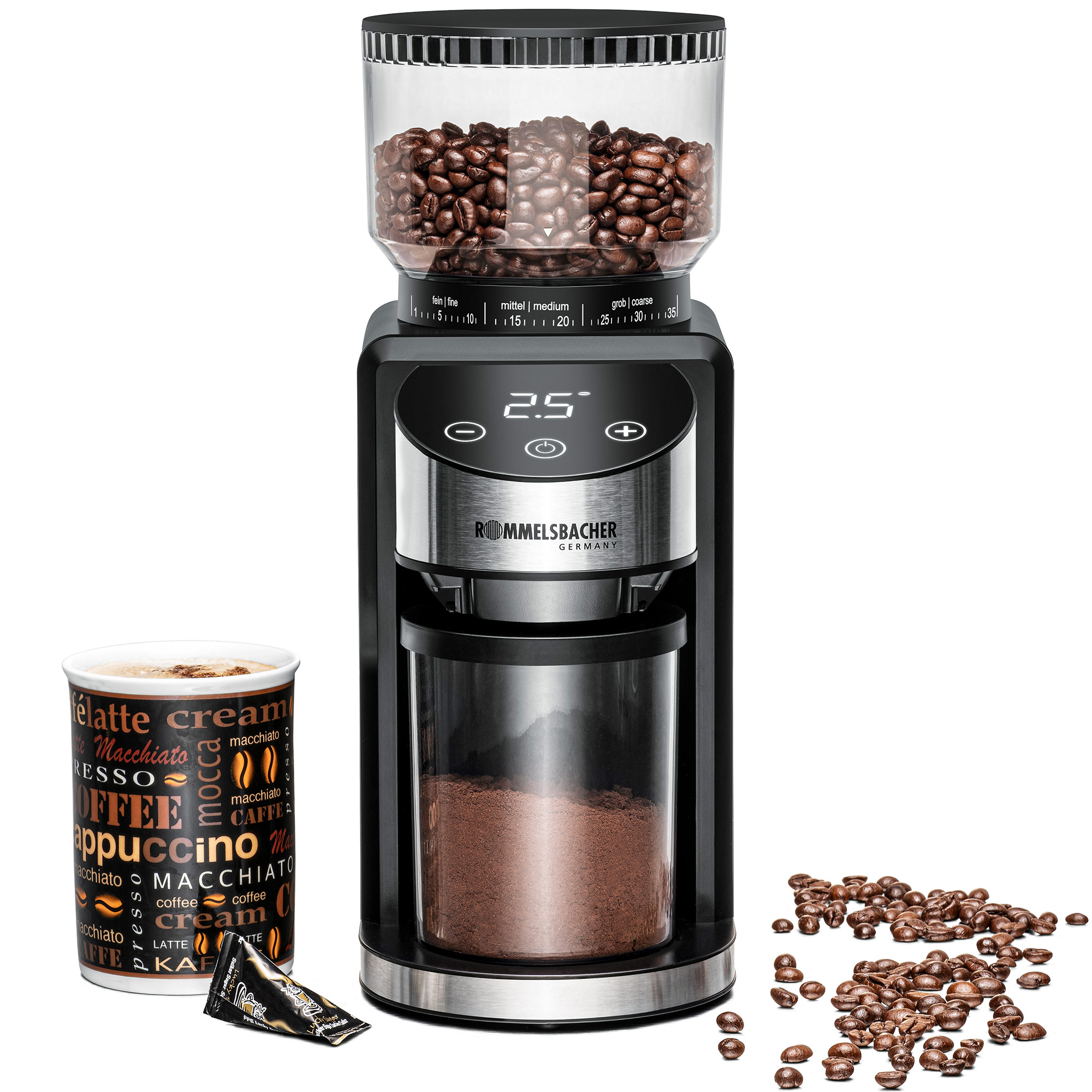 ROMMELSBACHER Kaffeemühle EKM 400 mit Kegelmahlwerk ROMMELSBACHER Kaffeemühle EKM 400 mit Kegelmahlwerk