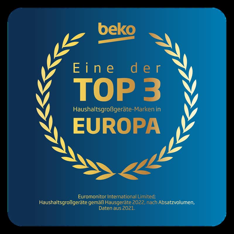 Beko ist unter die Top 3 Haushaltsgroßgeräte-Marken in Europa aufgestiegen.