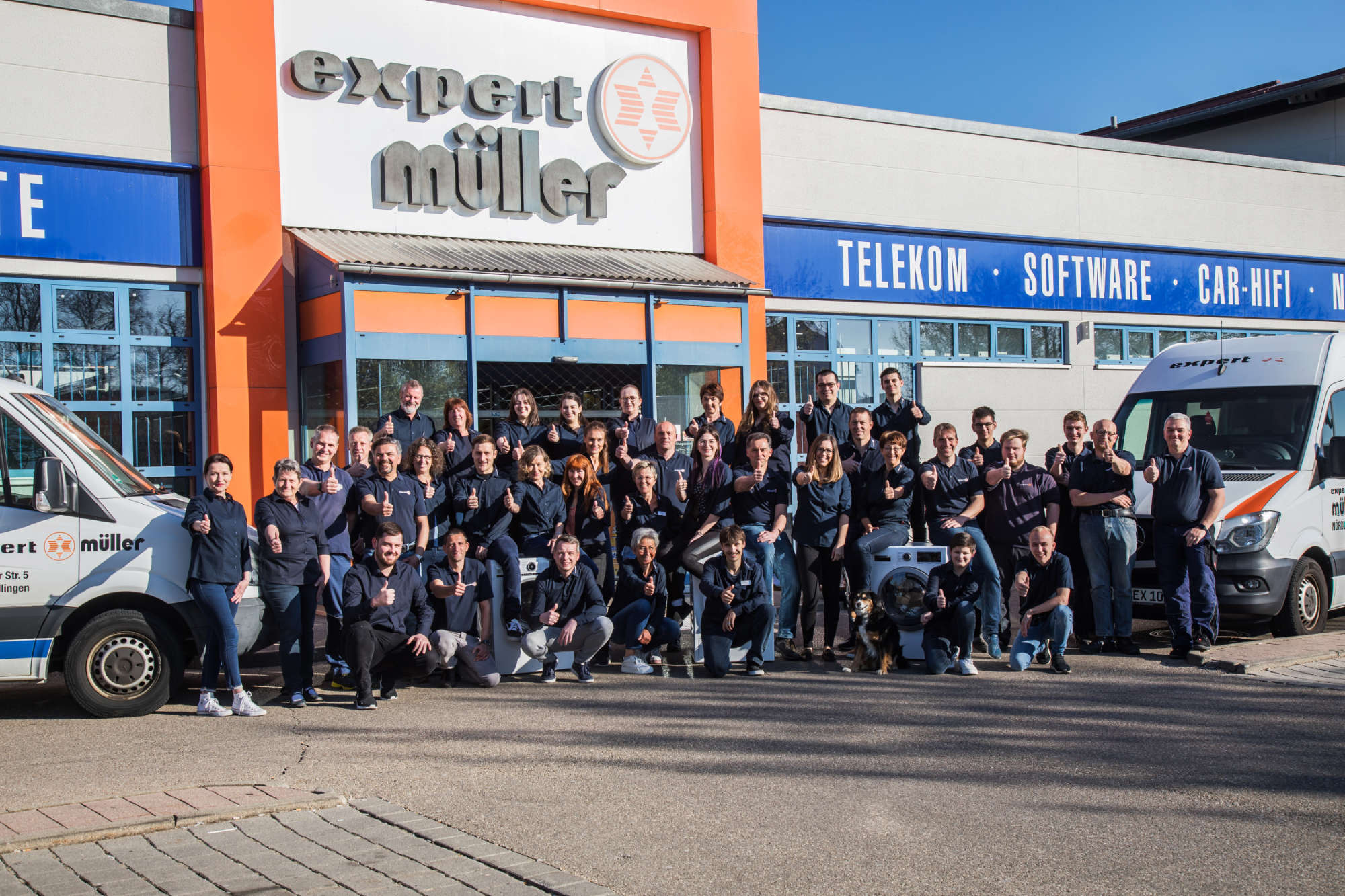 Im Team von expert Müller herrscht ein vertrauensvolles Miteinander.