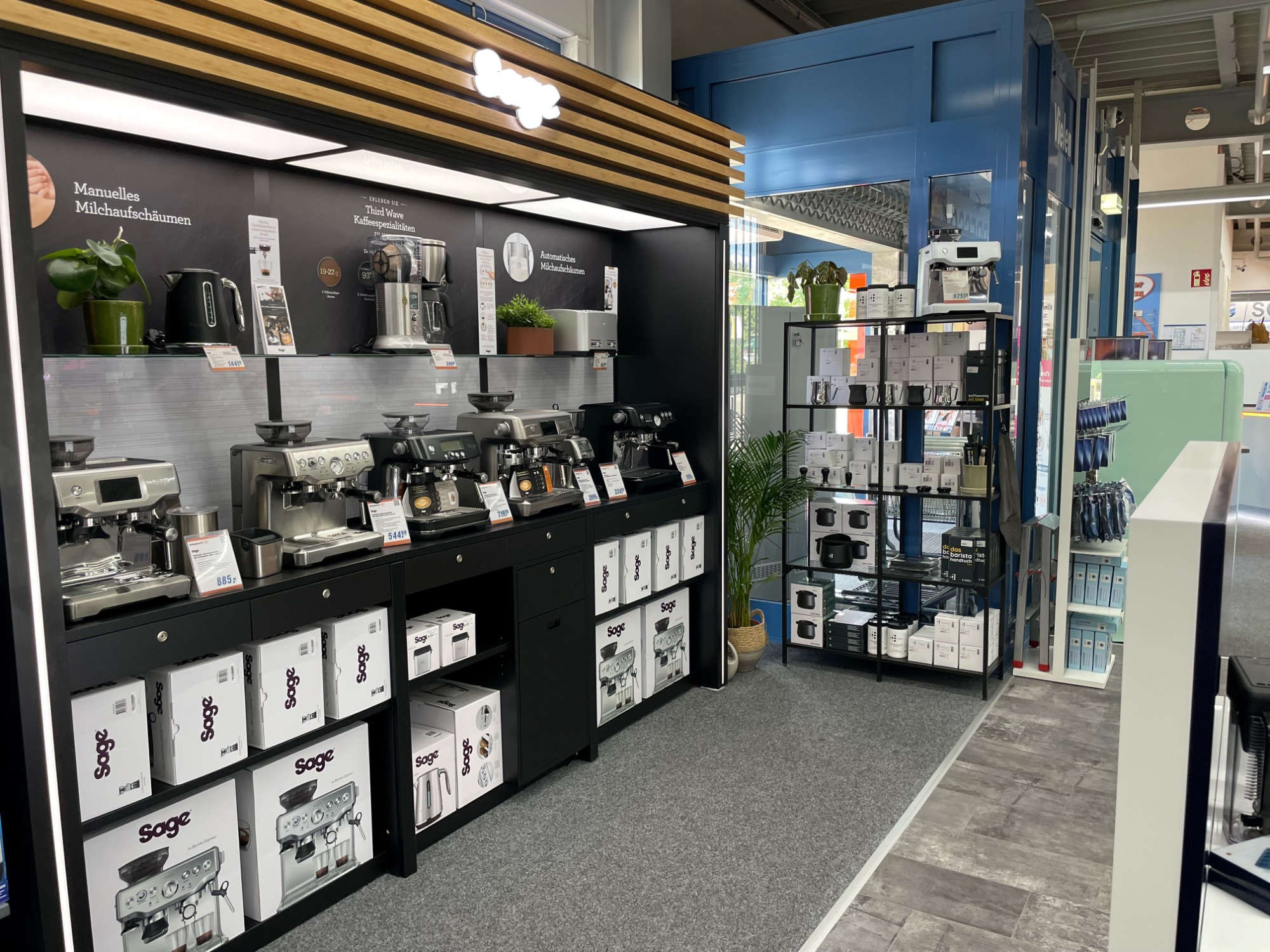 Der Fachmarkt in Nördlingen hat sich auf Siebträgermaschinen spezialisiert.