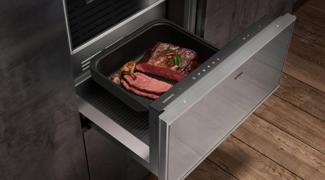 Gaggenau Wärmeschublade mit Touch-Oberfläche.