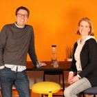 Hendrik Stegelmann (li.) und Dr. Ina Nordsiek (re.) schaffen bei Miele ein kreatives Umfeld für interne Startups.