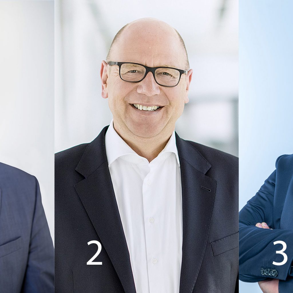 1 | Harald Friedrich (BSH Hausgeräte), 2 | Frank Jüttner (Miele), 3 | Philipp Maurer (Panasonic Deutschland)