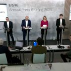 Der BSH-Vorstand stand Rede und Antwort zum Geschäftsjahr 2022. Fotos/Screenshots: BSH, Machan, Wagner