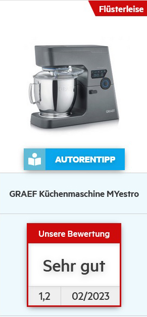 Bei Stern und Technik zu Haus ganz vorne: Küchenmaschine MYestro von Graef.