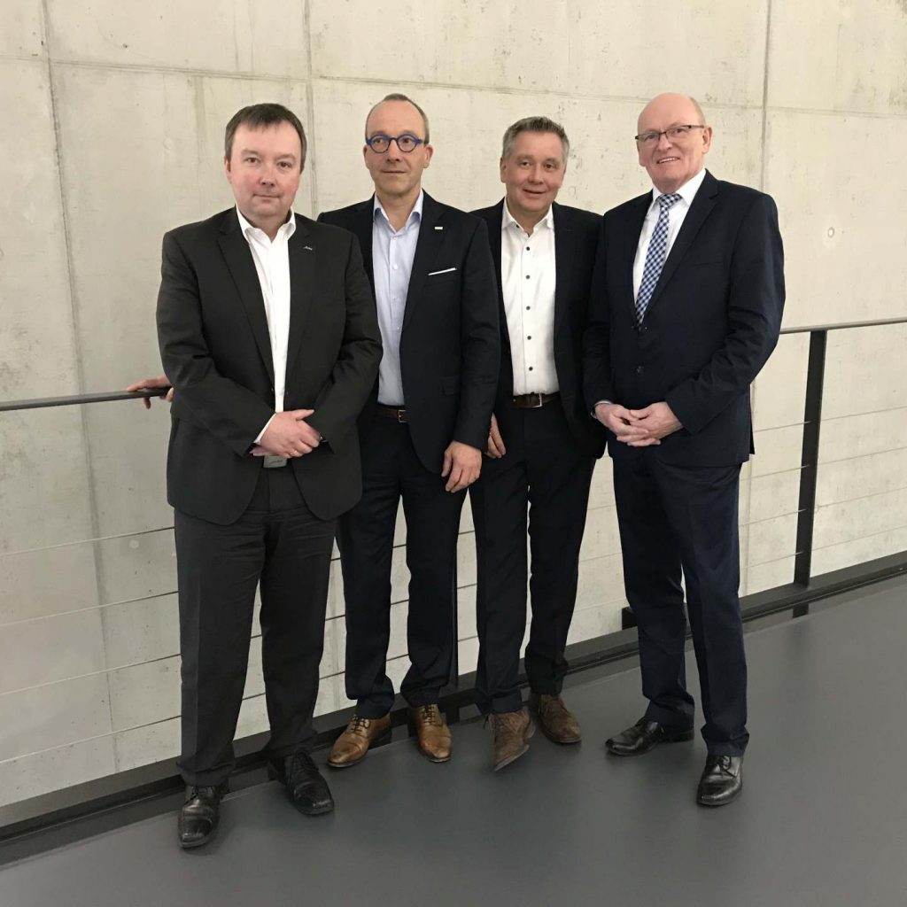 Kontinuität: Der Vorstand von ProBusiness im Jahr 2019 (Foto) ist auch 2023 unverändert (v.l.n.r.): Thomas Schwamm (Jura), Jan Recknagel (Kärcher), Peter Wildner (Nivona) und Berthold Niehoff.