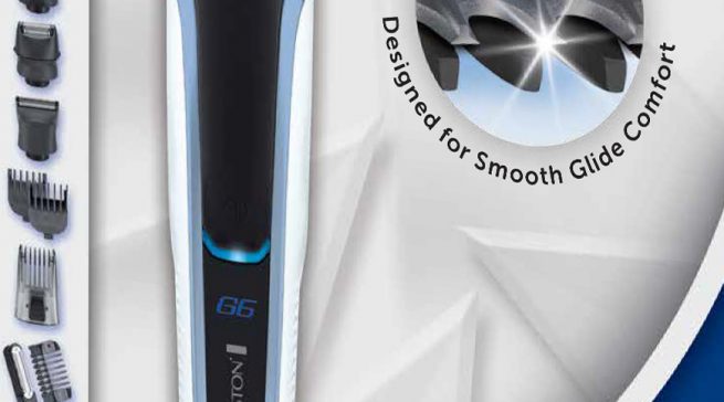 Remington Multigroomer Graphite Series mit graphitbeschichteten Klingen.