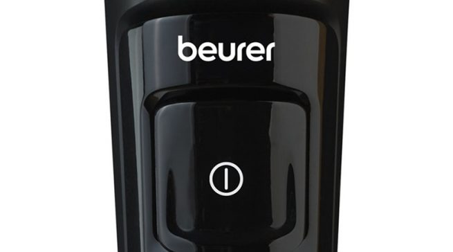 Beurer Rotationsrasierer MN8X mit Präzisionstrimmeraufsatz.