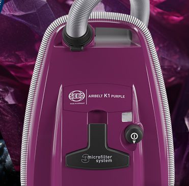 Sebo Staubsauger Airbelt K1 Purple mit Kombi Bodendüse.