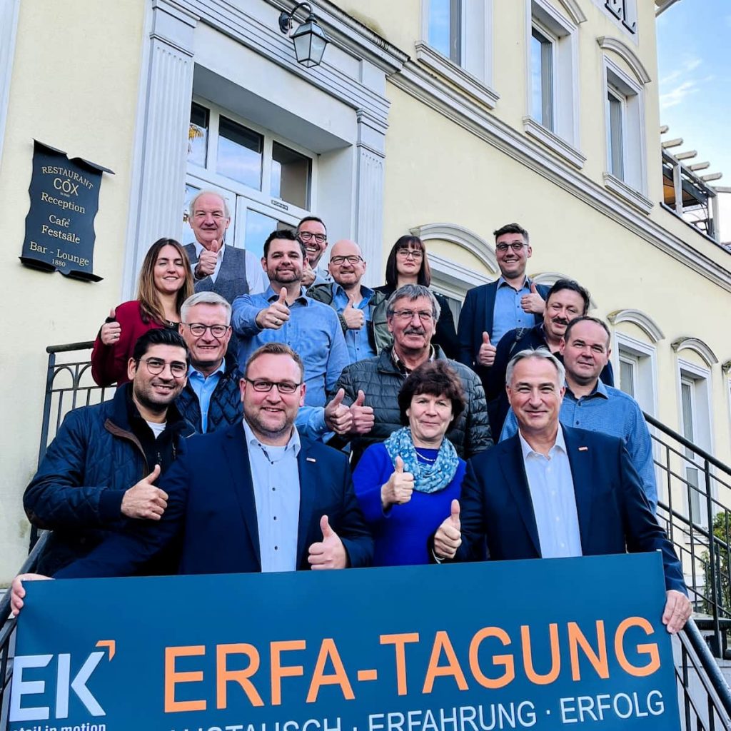 Für die EK Regionalleiter stärkt der Austausch in den Erfa-Gruppen die Position der Konzeptpartner in der Region und das Netzwerk persönlicher Beziehungen als wesentliche Voraussetzung für die gemeinsame Zukunftsgestaltung.