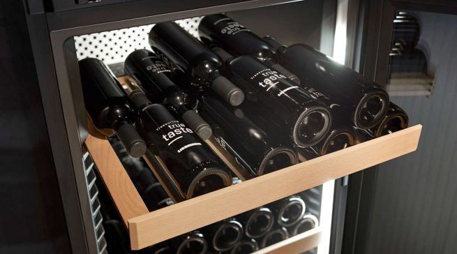 Weinlagerung in Liebherr im Weinlagerschrank