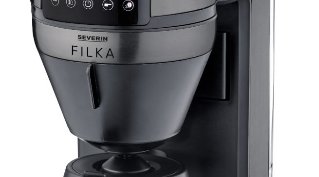 Severin Kaffeemaschine Filka Dark Inox als Sondermodell.