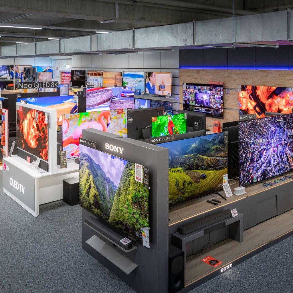 Die braune Ware, insbesondere TV, wird auf rund einem Drittel der Verkaufsfläche gezeigt.