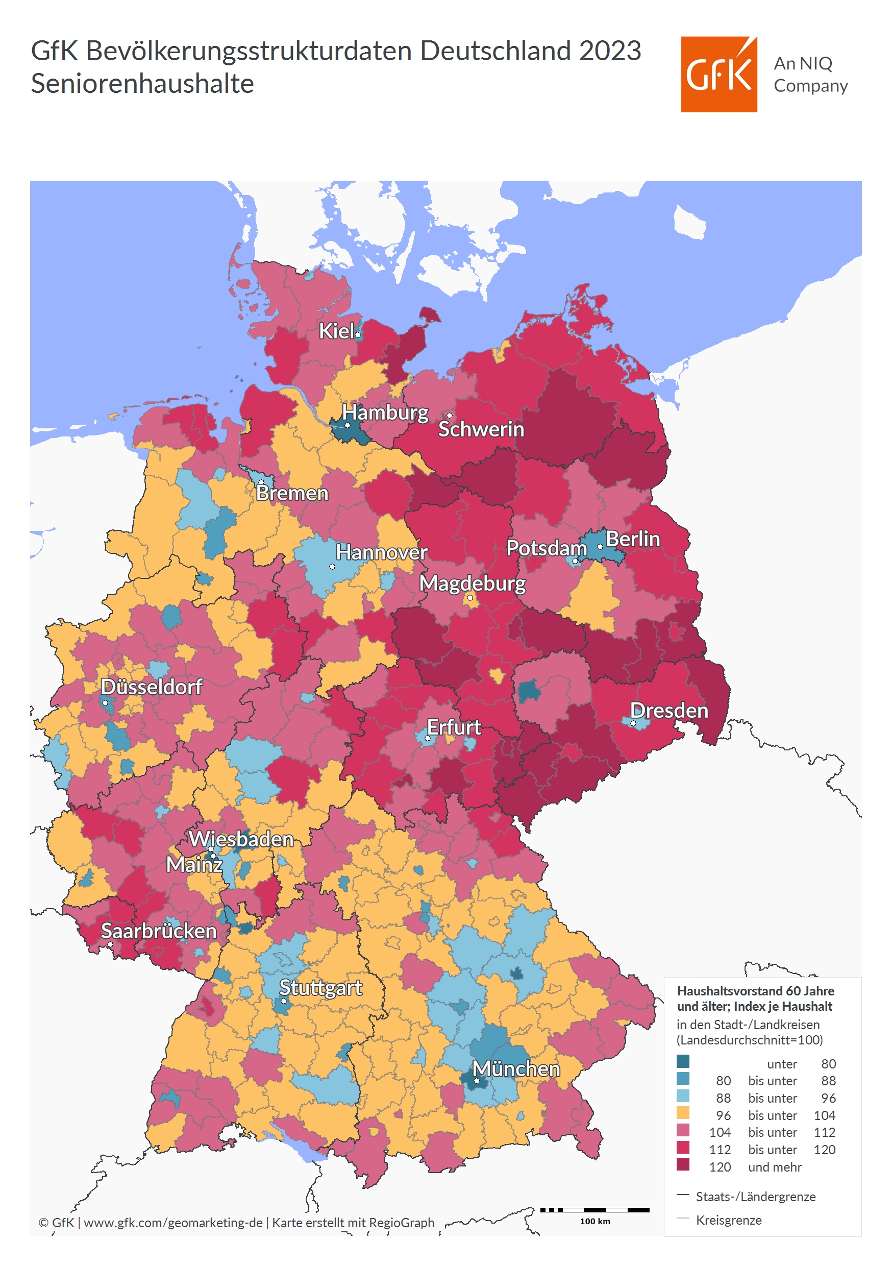 GfK Bevölkerungsstrukturdaten Deutschland 2023 Seniorenhaushalte