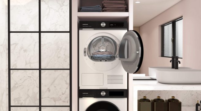 Komfortabel trocknen: AI Dry erkennt die Textilart, überwacht mit Sensoren die Feuchtigkeit der Wäsche und steuert auf intelligente Weise den Digital-Inverter-Kompressor und somit die Leistung des Wärmepumpentrockners.