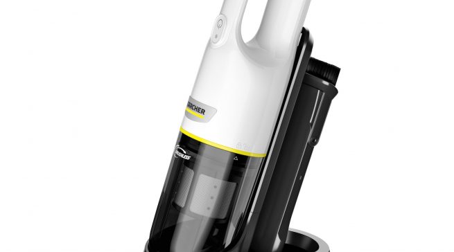 Kärcher Akku-Handstaubsauger CVH 3 Plus mit 2 Reinigungsmodi.
