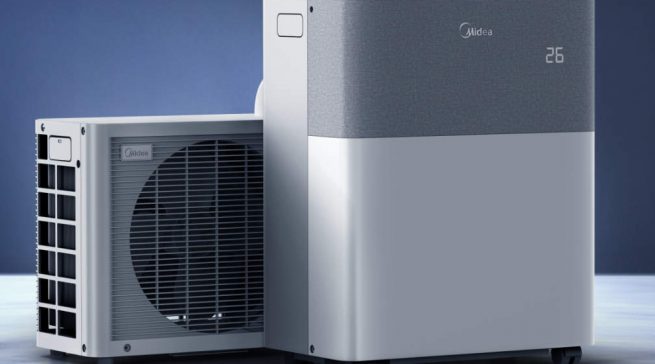 Midea Klimaanlage PortaSplit mit Fernsteuerung.