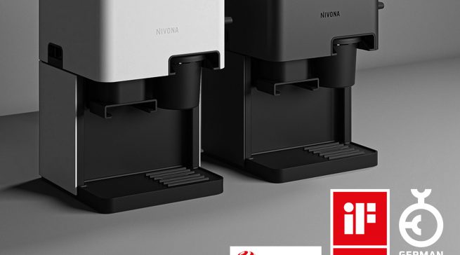 Nivona Cube 4' Kaffeeautomat, ausgezeichnet mit drei Designpreisen.