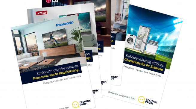 Für im Fachhandel beliebte Marken stellt die Telering Werbemittelpakete zur Verfügung, die die Lust auf qualitativ hochwertige Geräte wecken sollen.