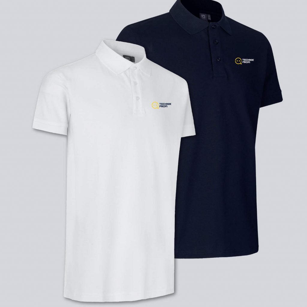 Technik-Profis, die bestimmte Ziele erreicht haben, erhalten hochwertige Polo-Shirts, die sie gegenüber den Kunden als den „Technik-Profi“ ausweisen.