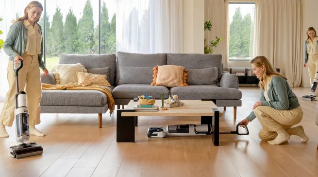 Tineco Staubsauger Floor One Stretch S6 mit FlashDry-Selbstreinigung.