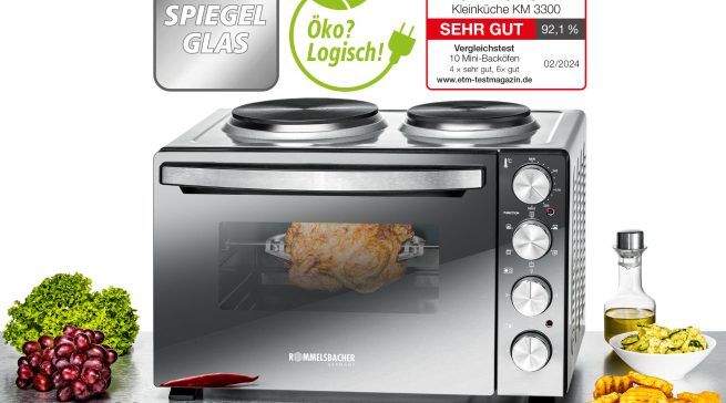Testergebnis „sehr gut“ für die Kleinküche KM 3300 von Rommelsbacher.