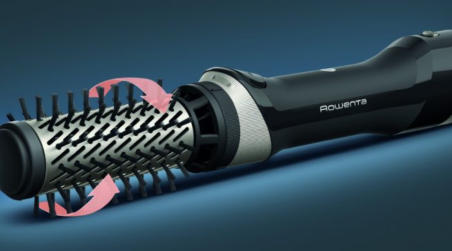 Rowenta Warmluftbürste Brush Activ mit rotierendem Bürstenkopf.
