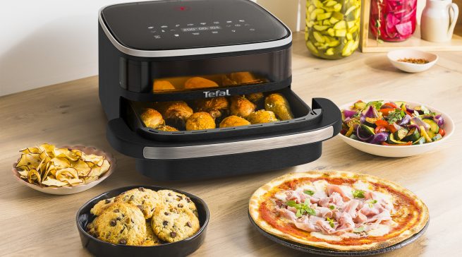 Tefal Heißluftfritteuse Easy Fry XL Surface mit Pizzafunktion.