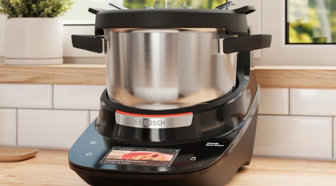 Bosch Küchenmaschine Cookit Black Edition mit Kochfunktion.