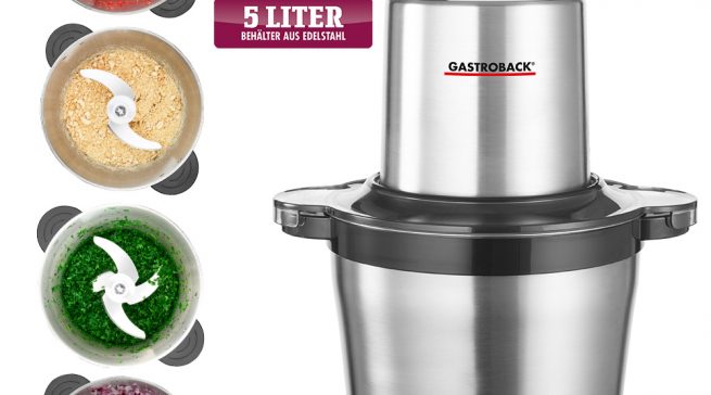 Gastroback Multizerkleinerer Professional 5L mit 5.0 Liter Behälter aus Edelstahl.