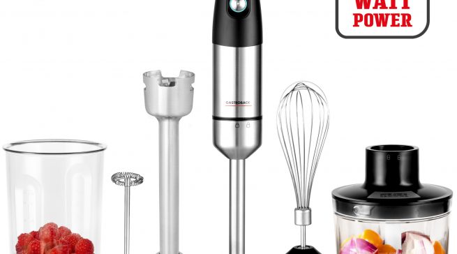 Gastroback Power Stabmixer Set 5 in 1 mit Aufsätzen.