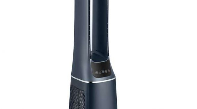 Midea Turmventilator & Luftreiniger MFP-120i (BL) mit rotorlosem Design.