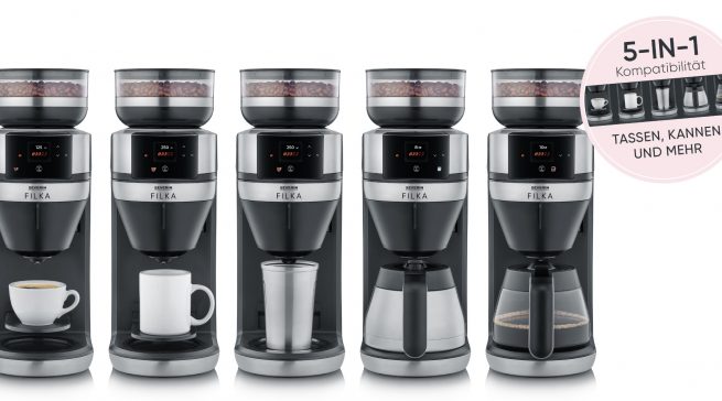 Severin Kaffeemaschine Filka mit Farb-Touchdisplay.